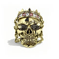 Bold Punk Men's Skull Head Ring, Street Rock Style Statement Jewelry Accessory view 2