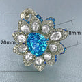 Elegant Flower Shaped Electroplated Women's Fashion Ring Creative Statement Finger Jewelry view 2