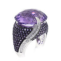 Classic Purple Zircon Women's Ring Versatile European American Fashion Jewelry view 2