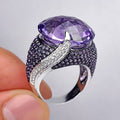 Classic Purple Zircon Women's Ring Versatile European American Fashion Jewelry view 1