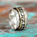 Creative Punk Sun And Moon Men's Ring, European Style Statement Finger Jewelry view 1