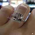 Full Diamond Micro Pave Zircon Women's Wedding Ring Bridal Hand Jewelry view 5