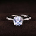 Full Diamond Micro Pave Zircon Women's Wedding Ring Bridal Hand Jewelry view 4