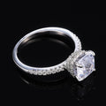 Full Diamond Micro Pave Zircon Women's Wedding Ring Bridal Hand Jewelry view 3