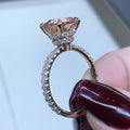 Full Diamond Micro Pave Zircon Women's Wedding Ring Bridal Hand Jewelry view 1