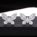 Fashion Butterfly Zircon Stud Earrings For Women, Korean Style Elegant Rhinestone Ear Jewelry view 5
