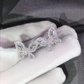 Fashion Butterfly Zircon Stud Earrings For Women, Korean Style Elegant Rhinestone Ear Jewelry view 1