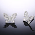 Fashion Butterfly Zircon Stud Earrings For Women, Korean Style Elegant Rhinestone Ear Jewelry view 3