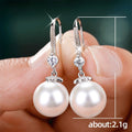 Korean Style Simple Faux Pearl Drop Earrings For Women, Versatile European American Jewelry view 5