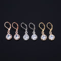 Luxury Copper Plated Zircon Drop Earrings Elegant Women's Dangle Jewelry view 4