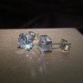 Classic Womens Round Zircon Stud Earrings Fashion Jewelry Accessories view 3