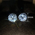 Classic Womens Round Zircon Stud Earrings Fashion Jewelry Accessories view 4