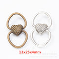 Zinc Alloy Double Heart Charm Pendant No.947087 for DIY Necklace Bracelet Jewelry Making view 1
