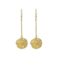 Elegant Hollow Wire Woven Ball Alloy Drop Earrings For Women Creative Metal Geometric Dangle Earrings view 5