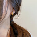 Alloy Geometric Round Hoop Earrings With Silver Needle European American Fashion Drop Ear Jewelry view 4