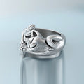 Exquisite Silver Plated Copper Cat Ring For Women Fashion Hand Jewelry view 3