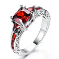 Women's Zircon Wedding Ring Set, Cross Border Couple Engagement Bridal Jewelry view 7