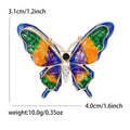 Alloy Enamel Butterfly Insect Brooch Pin For Women's Clothing Accessories view 5