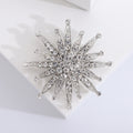 Korean Style Alloy Rhinestone Sunflower Brooch For Women's Clothing view 3