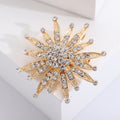 Korean Style Alloy Rhinestone Sunflower Brooch For Women's Clothing view 2