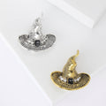 Alloy Vintage Witch Hat Brooch Pin For Halloween Apparel Accessories view 1