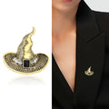 Alloy Vintage Witch Hat Brooch Pin For Halloween Apparel Accessories view 2