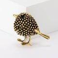Alloy Vintage Bird Brooch Cartoon Lapel Pin For Clothing Fastening view 2