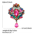 Alloy Crystal Rhinestone Large Brooch Pin For Dress Fastening view 5