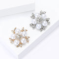 Fashion Alloy Faux Pearl Rhinestone Flower Brooch Pin For Women's Clothing view 3