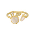 Gold Plated Alloy Cat Eye Rabbit Open Ring Korean Minimalist OL Fashion Animal Jewelry view 5