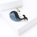 Alloy Rhinestone Whale Brooch Pin For Scarves Collars And Lapels view 2