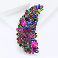 Alloy Crystal Glass Brooch With Colorful Rhinestones For Garments view 2