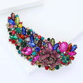 Alloy Crystal Glass Brooch With Colorful Rhinestones For Garments view 4