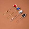 Vintage Palace Style Crystal Rhinestone Brooch With Chain Tassel, Versatile Lapel Pin Badge Accessory view 2