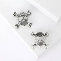 Metal Alloy Rhinestone Skull Brooch For Punk Halloween Costume Accessories view 1
