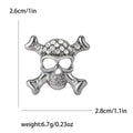 Metal Alloy Rhinestone Skull Brooch For Punk Halloween Costume Accessories view 5