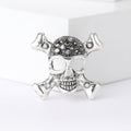 Metal Alloy Rhinestone Skull Brooch For Punk Halloween Costume Accessories view 2