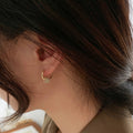 Korean Style Geometric Metal Square Hoop Earrings Minimalist Fashion OL Ear Jewelry For Women view 2