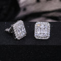 Korean Fresh Style Square Zircon Stud Earrings For Women Versatile Fashion Jewelry view 1