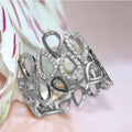Exaggerated Hollow Water Drop Micro Paved Ring For Women, Trendy Statement Fashion Jewelry view 4