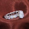 Classic Full Eternity Pave Zircon Women's Ring European Style Jewelry Accessories view 3