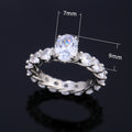 Classic Full Eternity Pave Zircon Women's Ring European Style Jewelry Accessories view 5