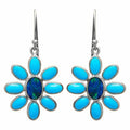 Delicate Blue Flower Resin Earrings For Women, European American Versatile Ear Jewelry view 4