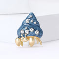 Alloy Enamel Hermit Crab Shell Brooch For Fashion Apparel view 5