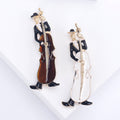Creative Alloy Enamel Cellist Brooch Pin For Music Themed Clothing view 1