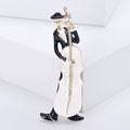Creative Alloy Enamel Cellist Brooch Pin For Music Themed Clothing view 6