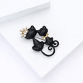 Alloy Rhinestone Black Cat Brooch For Women's Clothing Decoration view 4