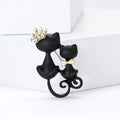Alloy Rhinestone Black Cat Brooch For Women's Clothing Decoration view 2