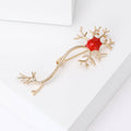 Alloy Enamel Nerve Cell Brooch Pin For Collar And Clothing Fastening view 4