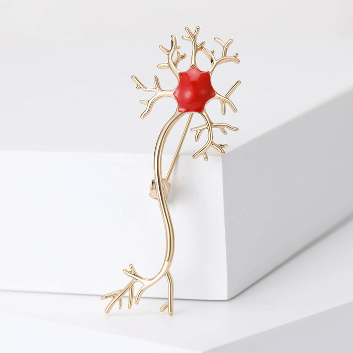 Alloy Enamel Nerve Cell Brooch Pin For Collar And Clothing Fastening